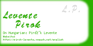 levente pirok business card